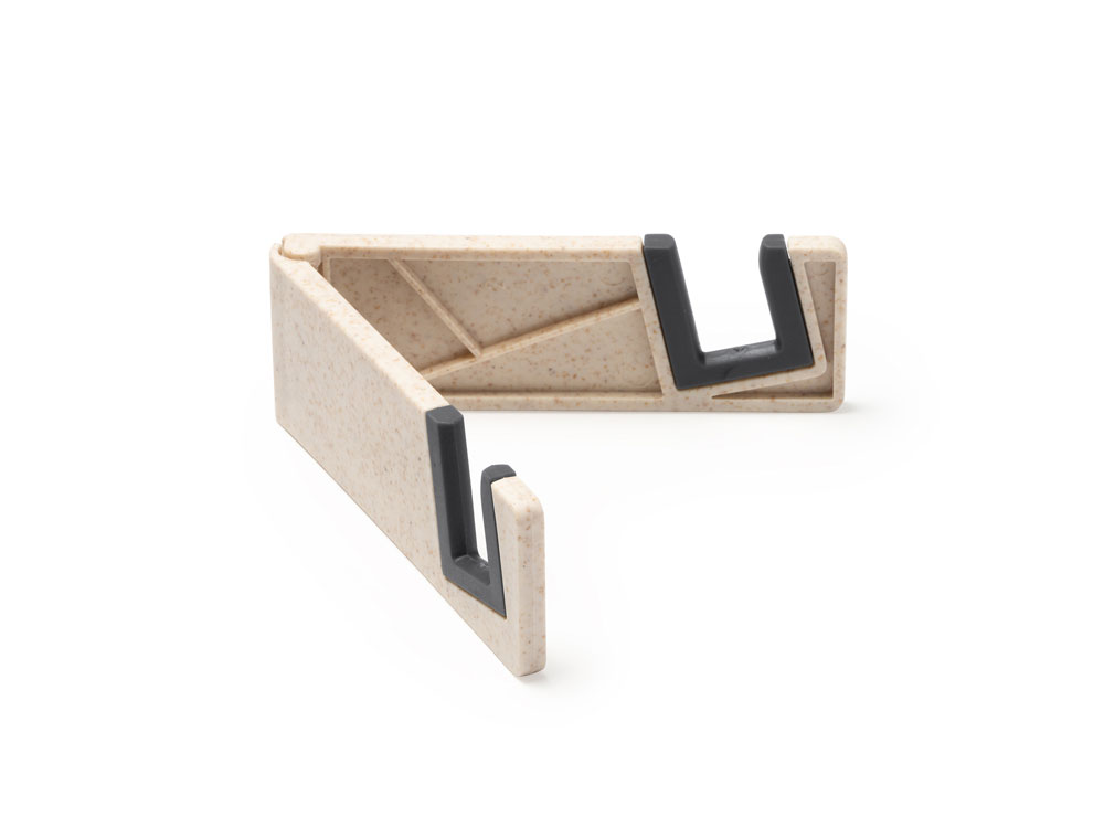 Складной держатель BAWEN для мобильного телефона из пшеничного волокна, бежевый-0