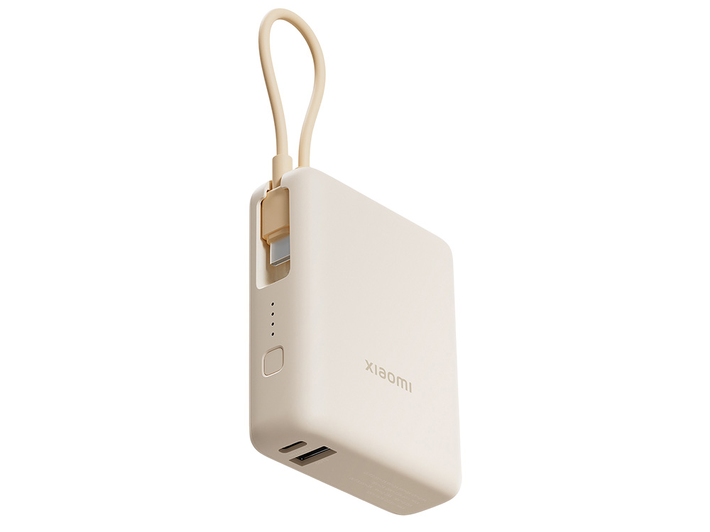 Внешний аккумулятор со встроенным кабелем Xiaomi Power Bank 10000mAh (Integrated Cable) Tan GL-3