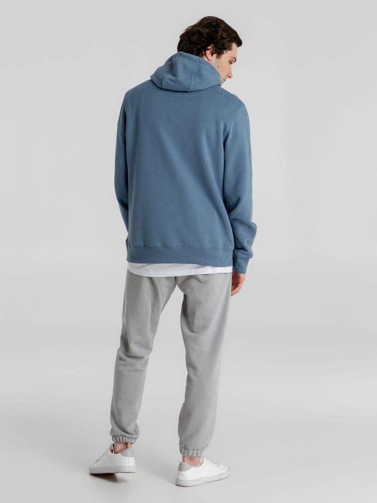 Толстовка с капюшоном унисекс King, серо-синяя-4