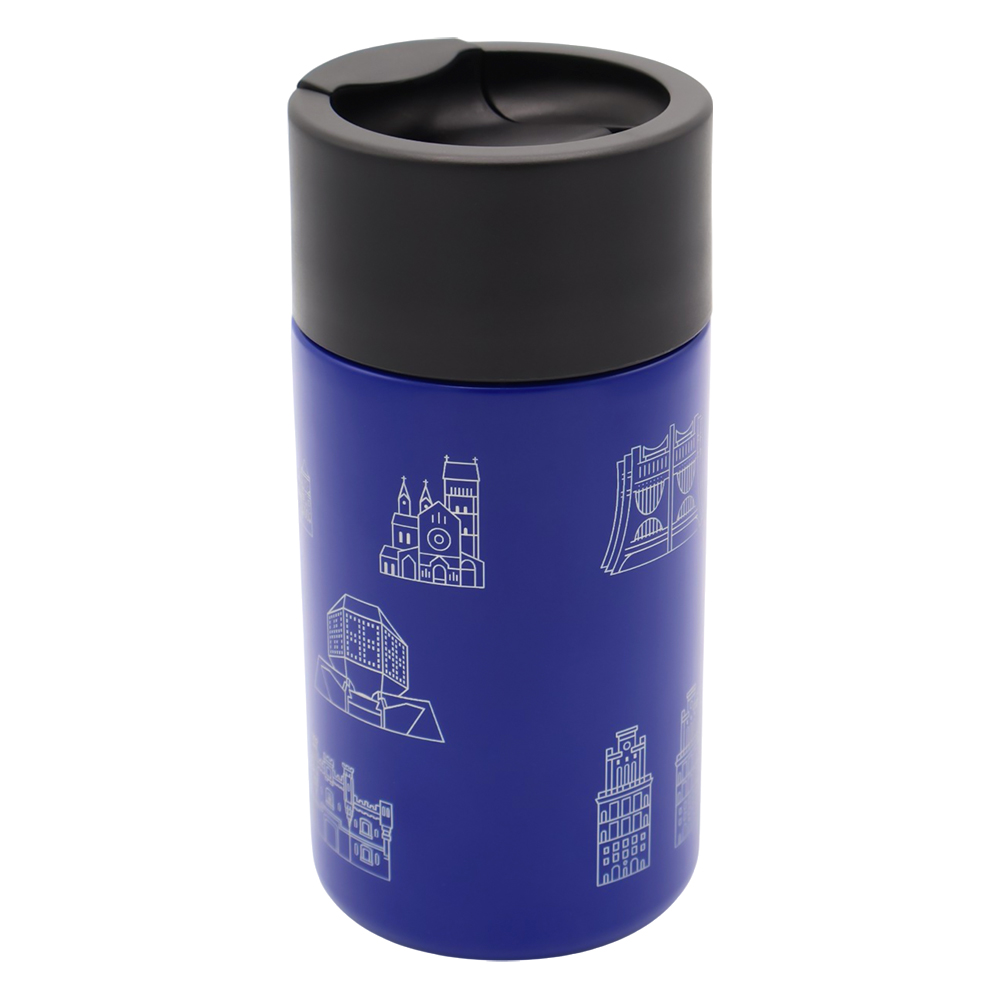 Вакуумная герметичная термокружка Kelly, Синий-3