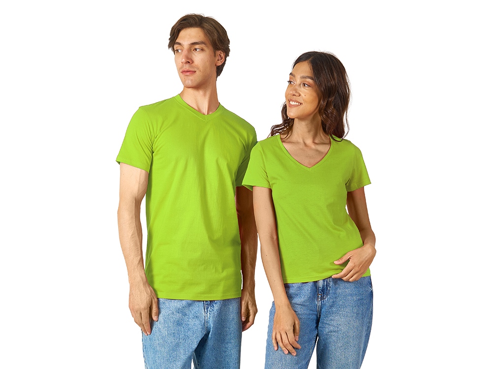 Футболка Heavy Super Club мужская с V-образным вырезом, зеленое яблоко-4