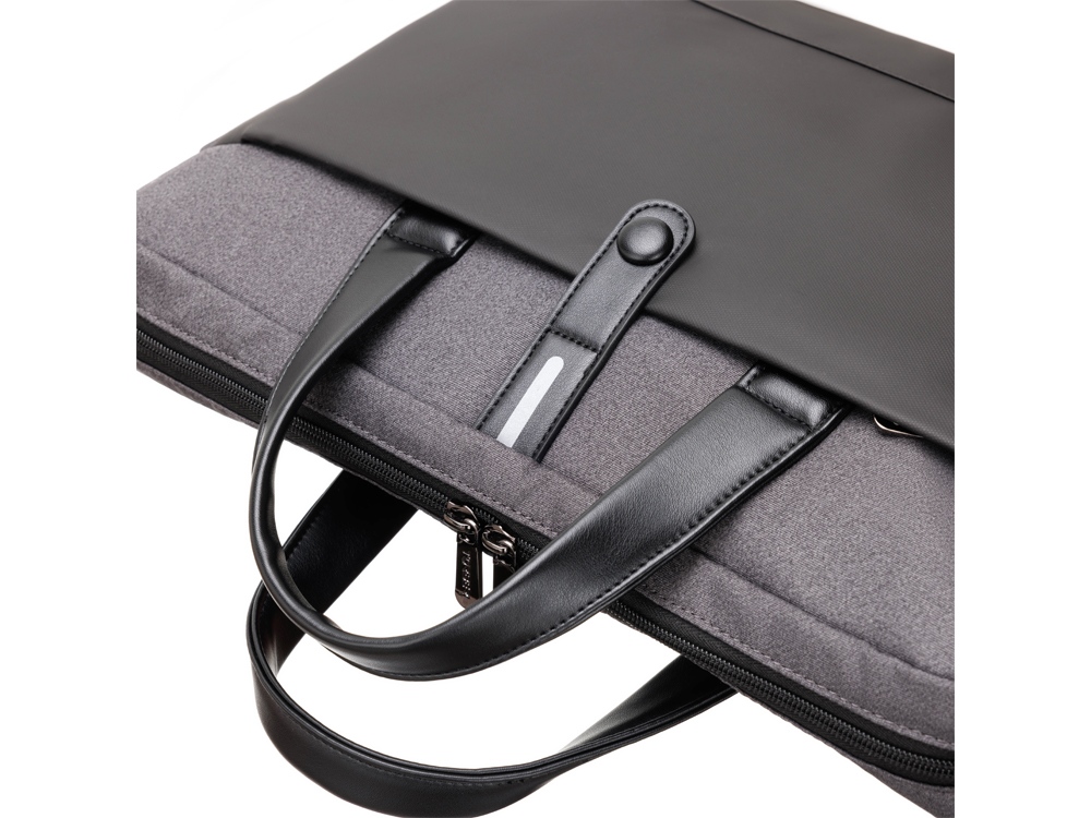 Сумка для ноутбука TORBER VECTOR 14.1'', черный/серый, нейлон, 40 x 5 x 28 см, 5л-6