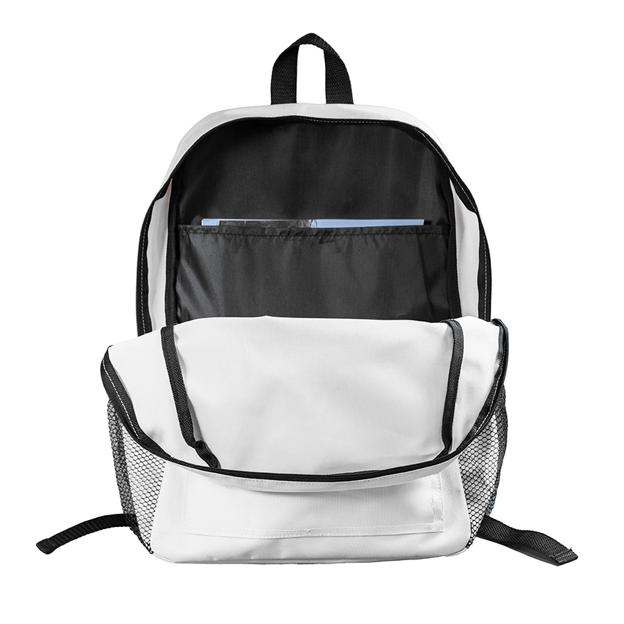 Рюкзак водостойкий "DISCO", белый, 41 x 30 x11 см, 100% полиэстер 600D, белый-5