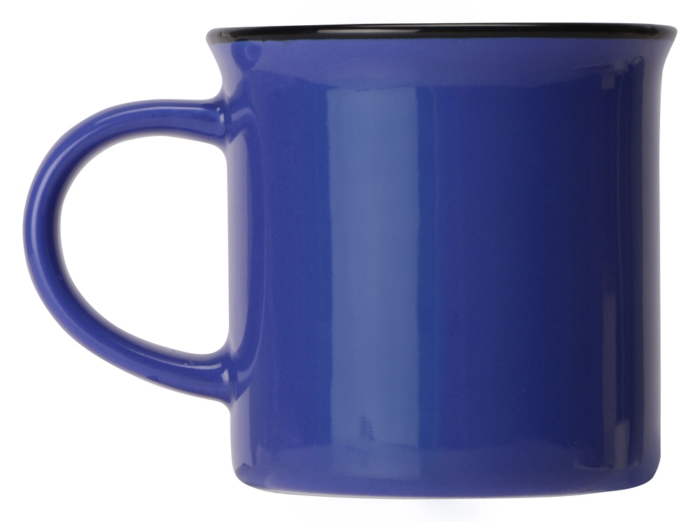 Кружка Countryside S с черным ободком, белая внутри, цветная снаружи, синий-1