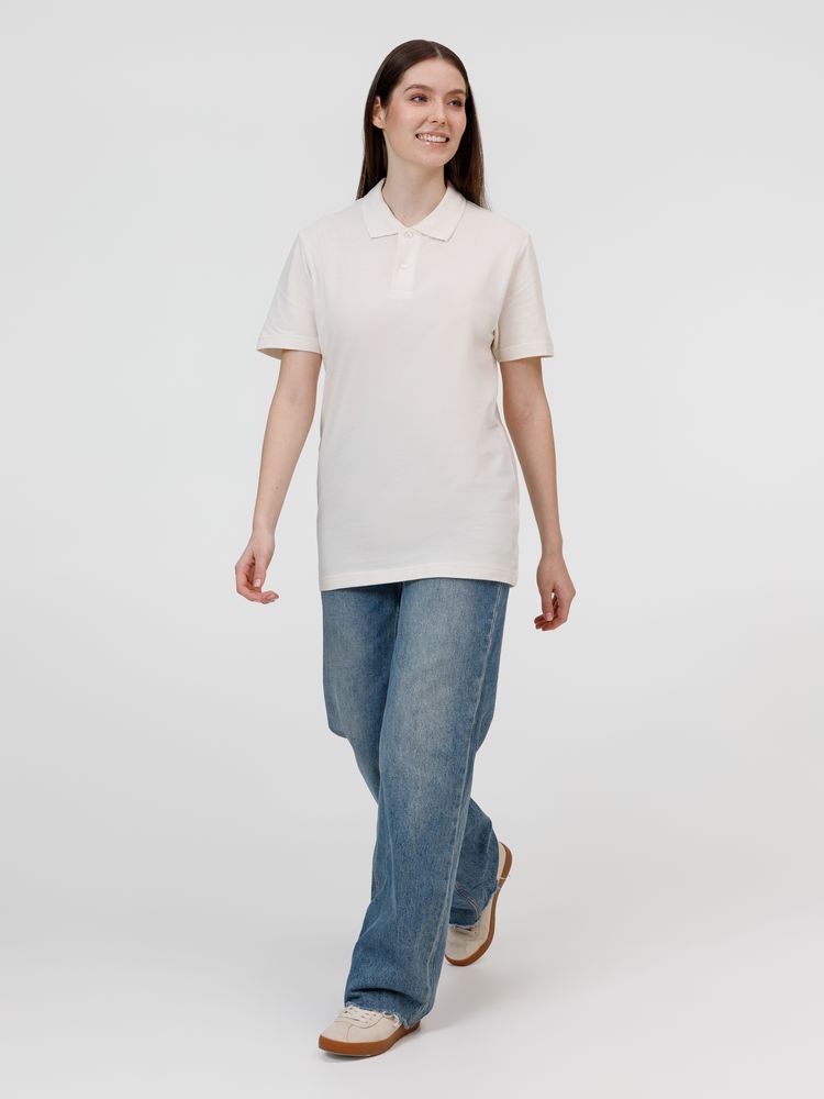 Рубашка поло унисекс Pulse, молочно-белая-6