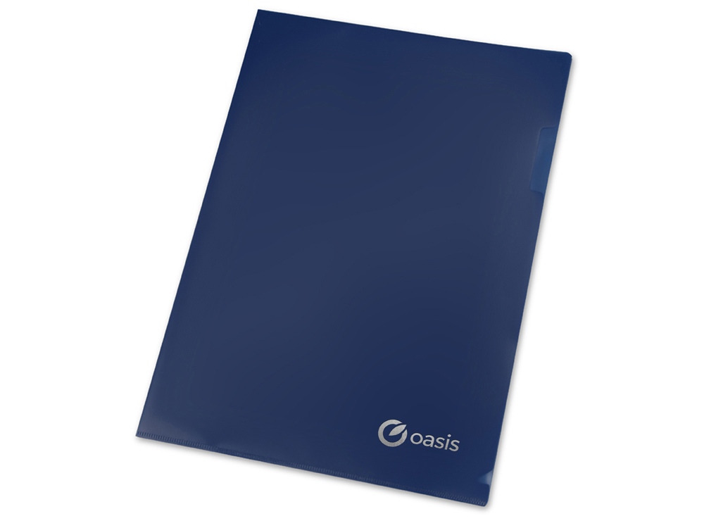 Папка- уголок, для формата А4, плотность 180 мкм, синий матовый-3