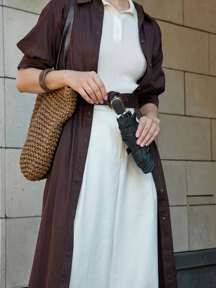 Зонт складной Nicety, черный-3