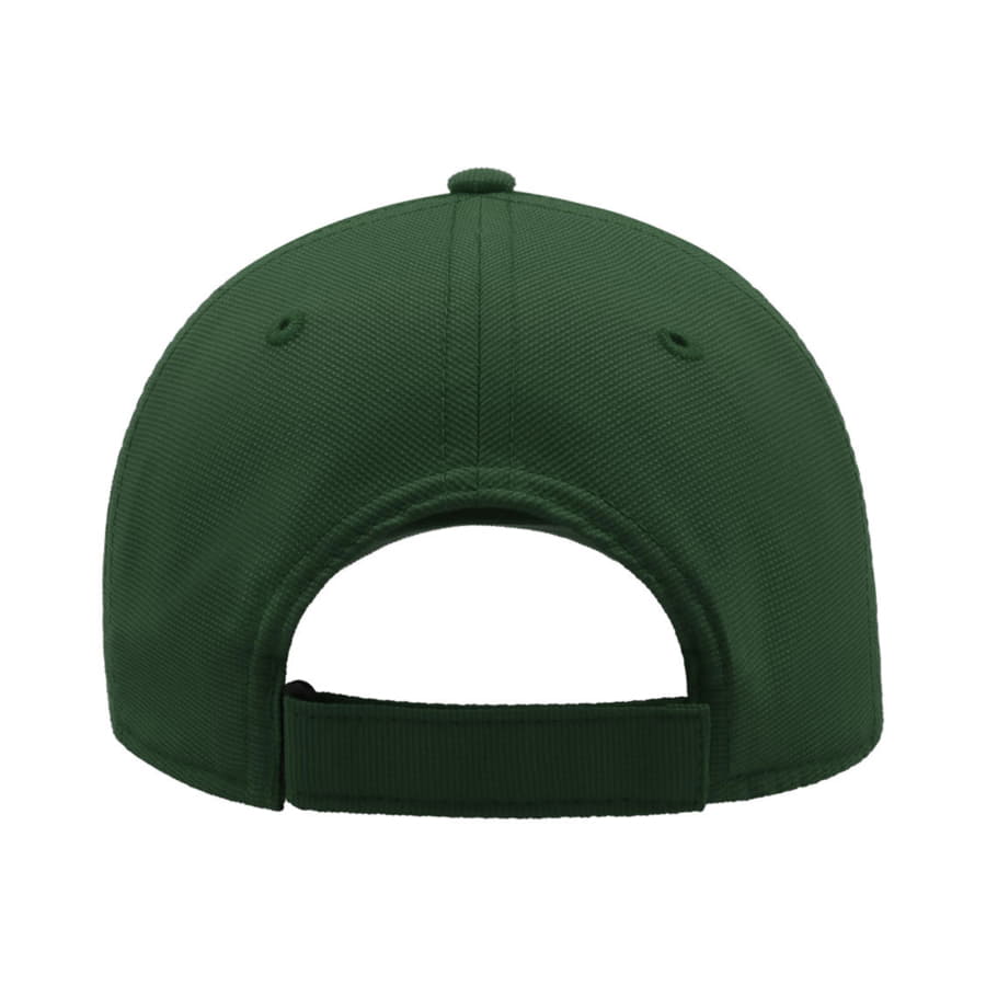 Бейсболка ESTORIL-S, 6 клиньев, застежка на липучке, темно-зеленый, белый-6