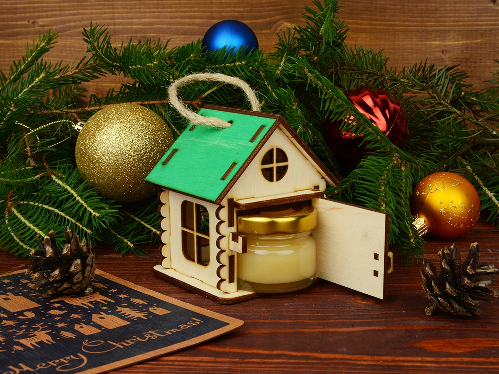 Игрушка Домик упаковка, зеленый-4