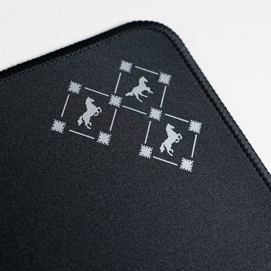 Коврик для мыши GLIDE M, 35*25*0,3см, прошитый край, черный, черный-3