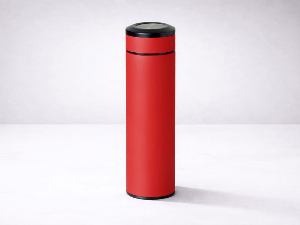 Вакуумный термос Vacuum Flask C1, soft touch, 420мл, красный-11