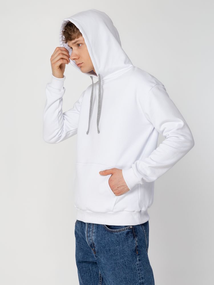 Толстовка с капюшоном Unit Kirenga Heavy, белая-9