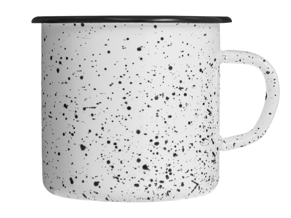 Кружка эмалированная с ободком, всплеск-1