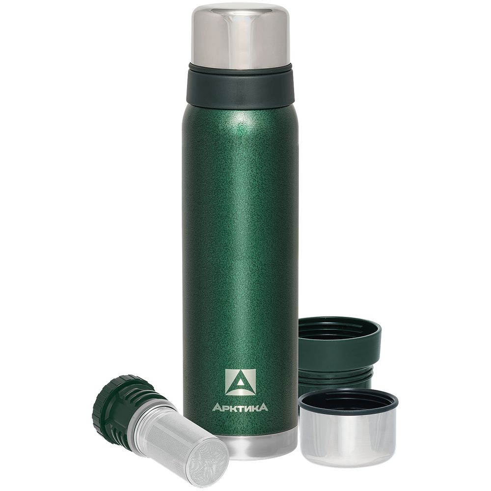 Термос «Арктика 900» с ситечком, зеленый-2