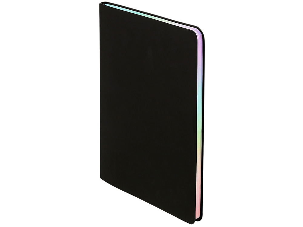 Блокнот А5 в гибкой обложке Fellini с голографическим срезом, черный-1