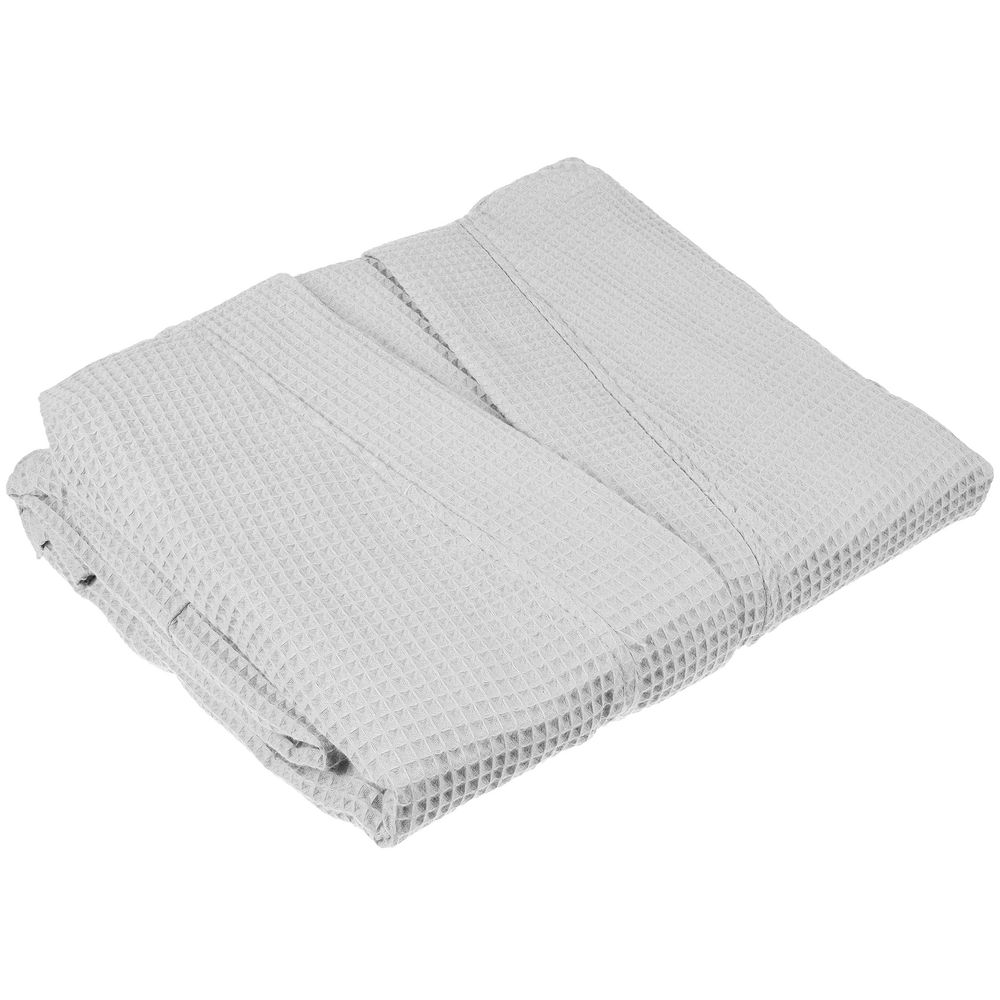 Халат вафельный Kimono, светло-серый-1