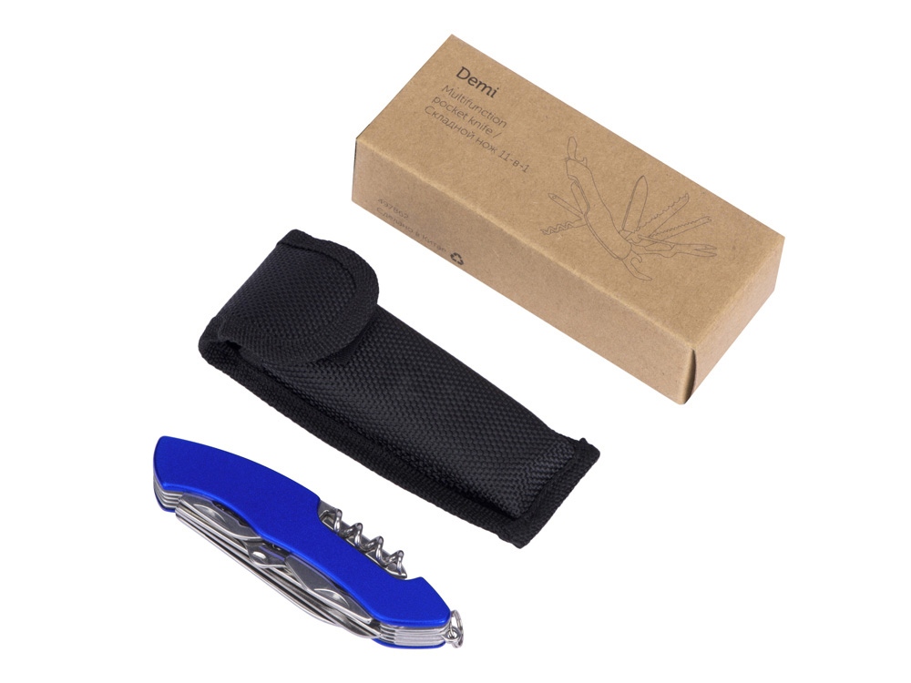 Мультитул-складной нож Demi 11-в-1, серебристый/черный-6