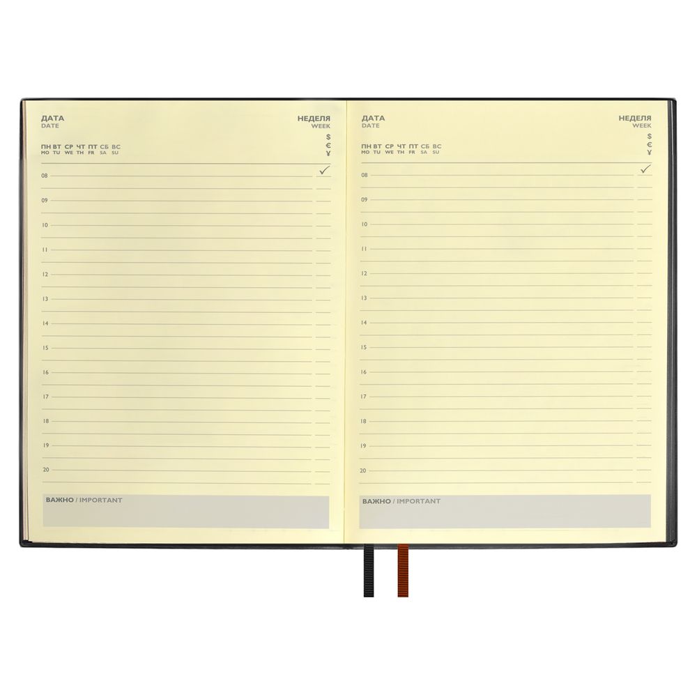 Ежедневник Avila, недатированный, черный-3