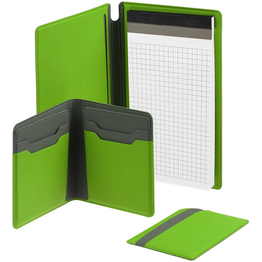 Картхолдер с отделением для купюр Dual, зеленый-4