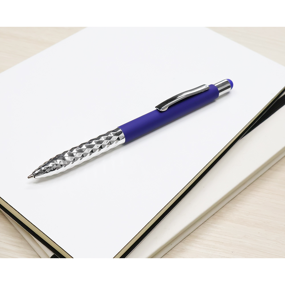 Ручка металлическая Party софт-тач, Темно-синий-1