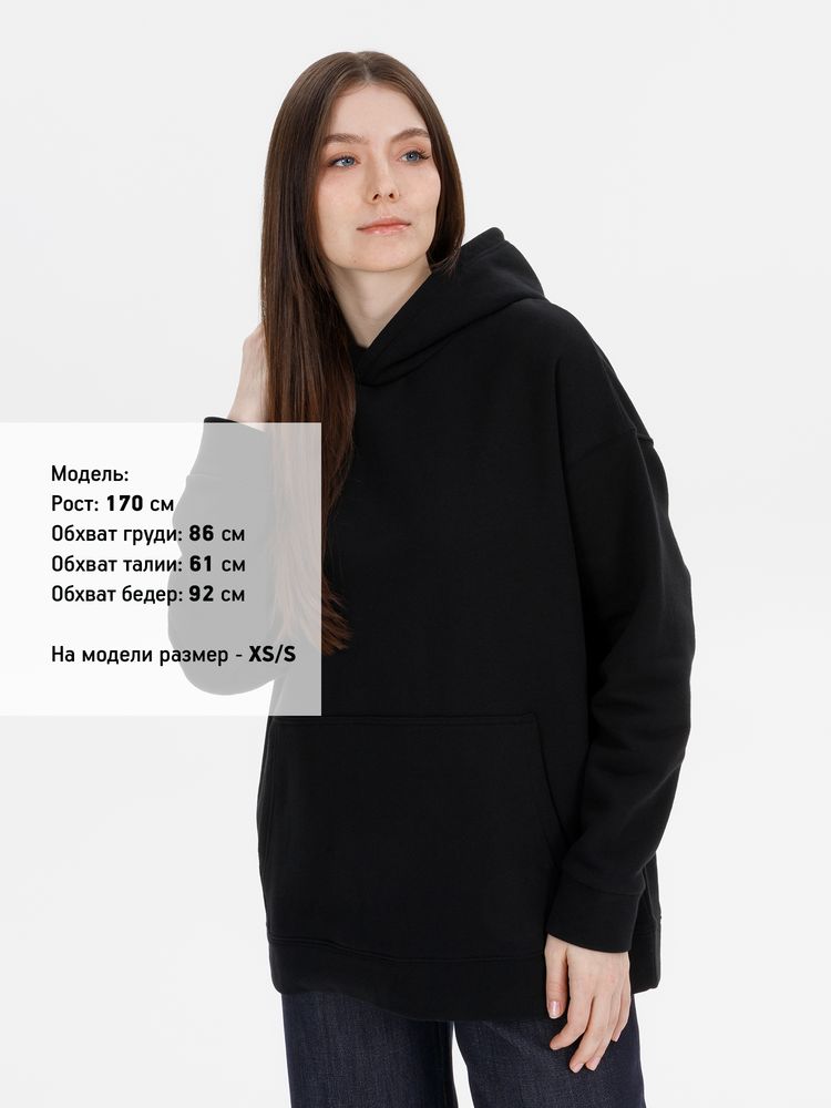 Худи оверсайз унисекс Snuggie, черное-4