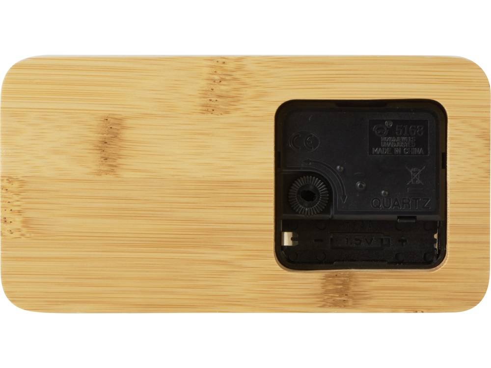 Прямоугольные настольные часы из бамбука Squarium-3