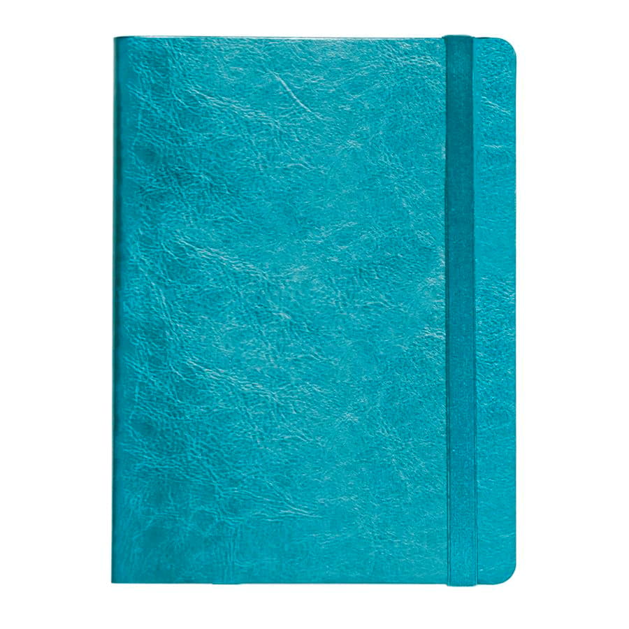 Ежедневник недатированный Boomer, А5,  лазурный, кремовый блок в линейку, без обреза, лазурный-1