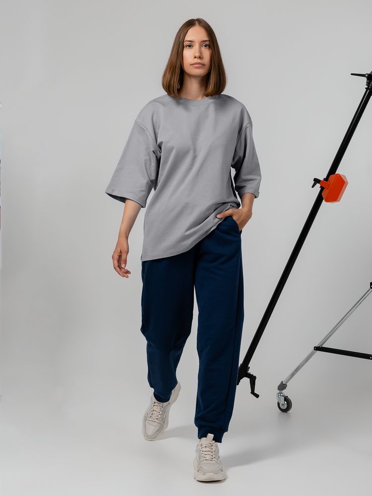 Футболка оверсайз унисекс Kosmos 2.0, светло-серая-4