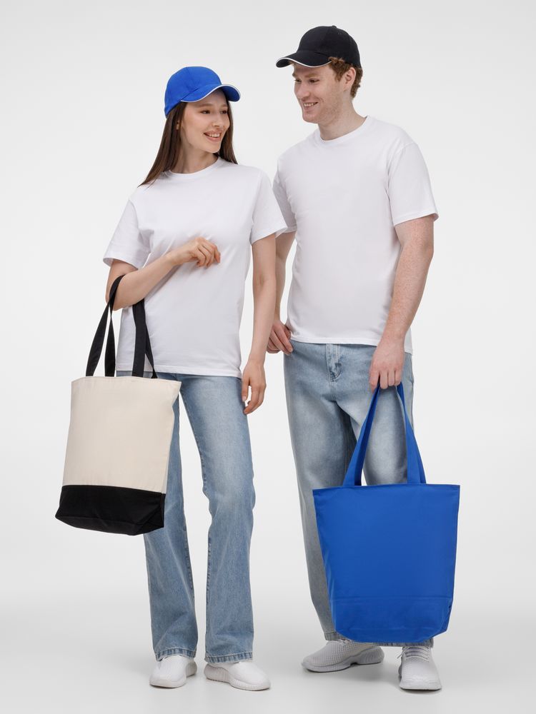 Сумка для покупок на молнии Shopaholic Zip, синяя-4