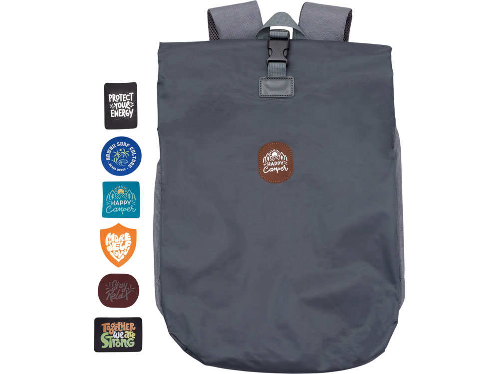 Рюкзак Glaze для ноутбука 15'', серый с патчем-1