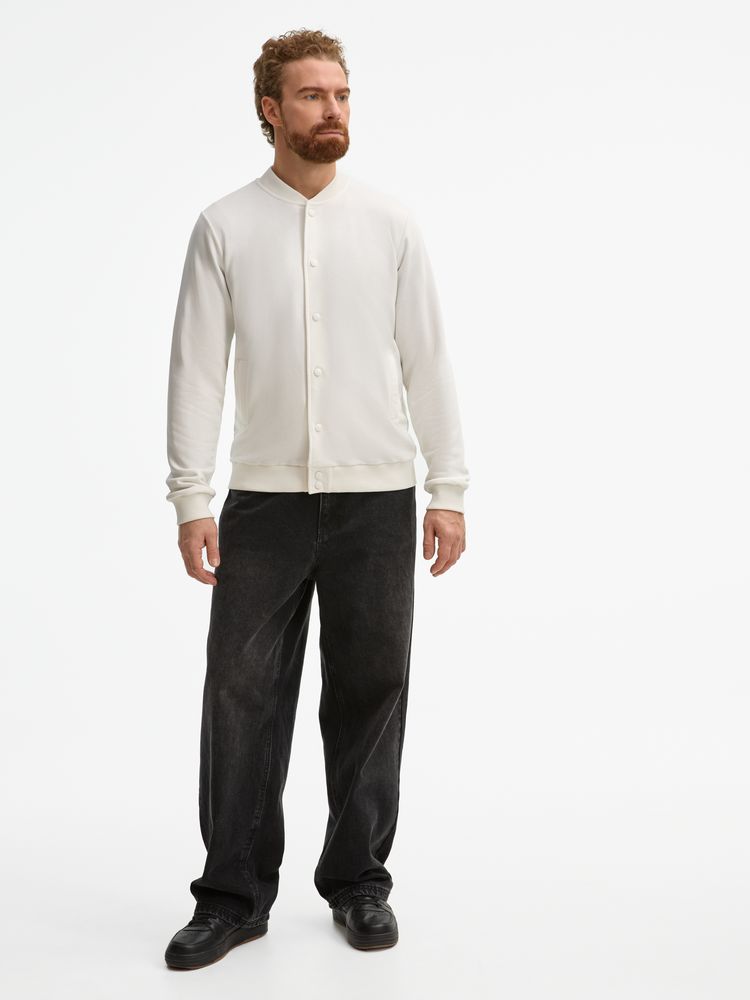 Бомбер унисекс Nuppu, молочно-белый-8