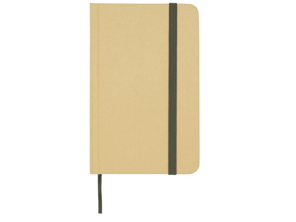 Reed блокнот формата А6 из переработанного материала в твердой обложке с простыми страницами - Зеленый лесной-1