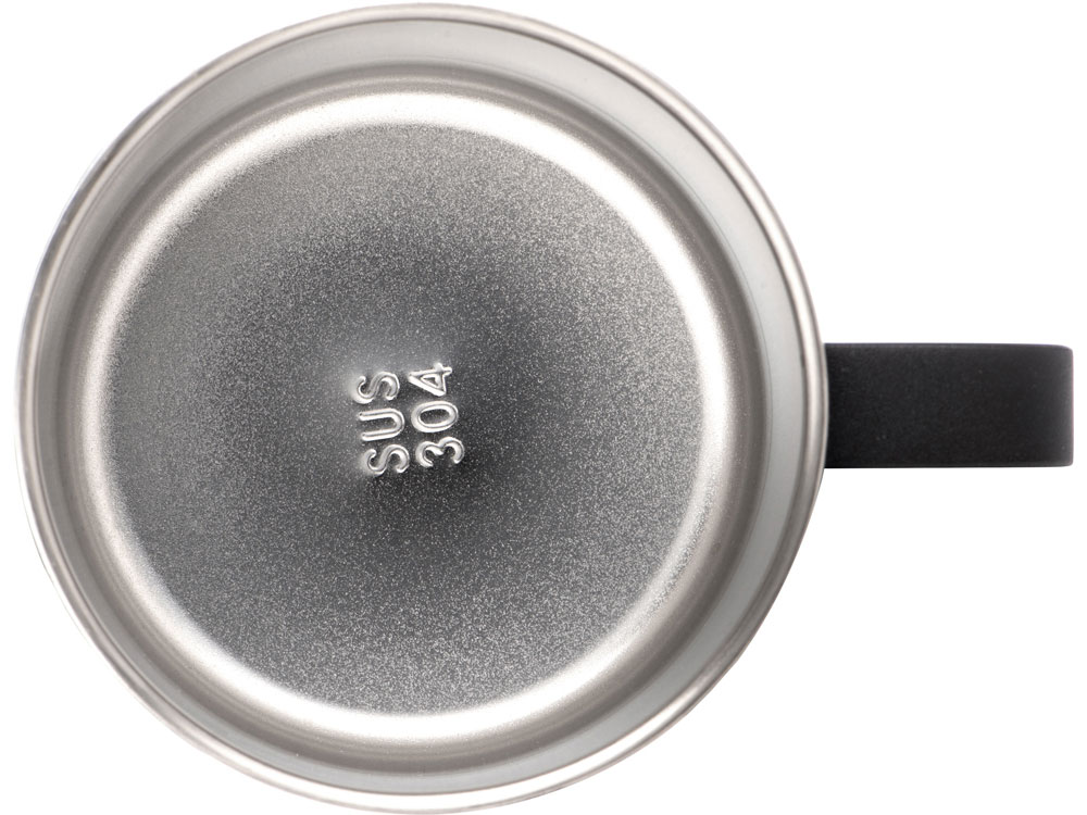 Кружка стальная Alaska с крышкой слайдером, powder coating, черный-6