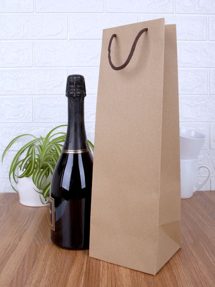 Пакет под бутылку Vindemia, крафт-5
