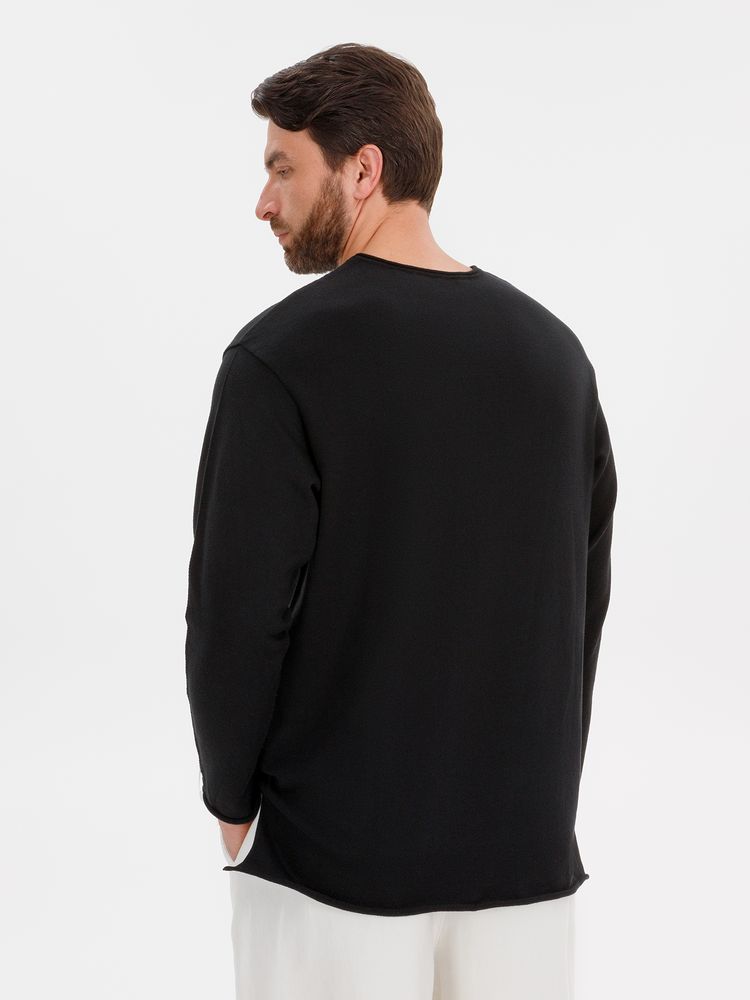 Лонгслив унисекс Siluetti Fuori, черный-4