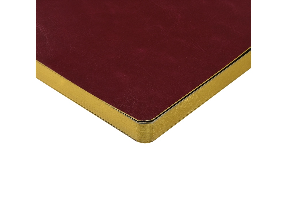 Ежедневник недатированный А5 Megapolis Nebraska Flex, бордовый с золотым обрезом-3