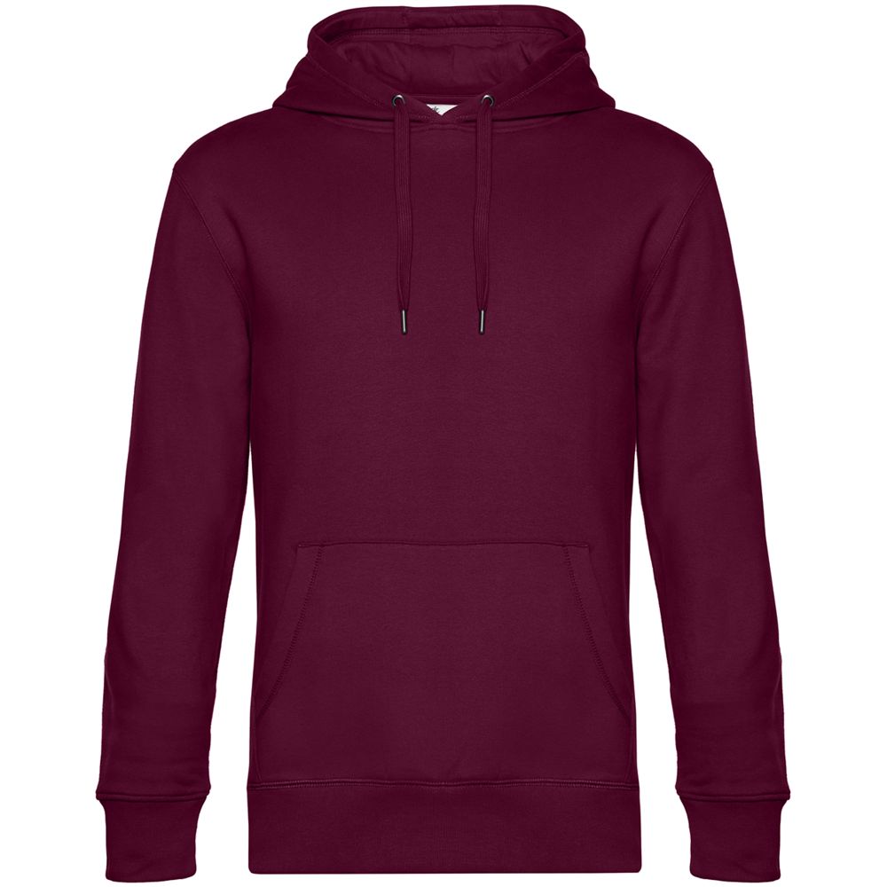 Толстовка с капюшоном унисекс King, бордовая-1