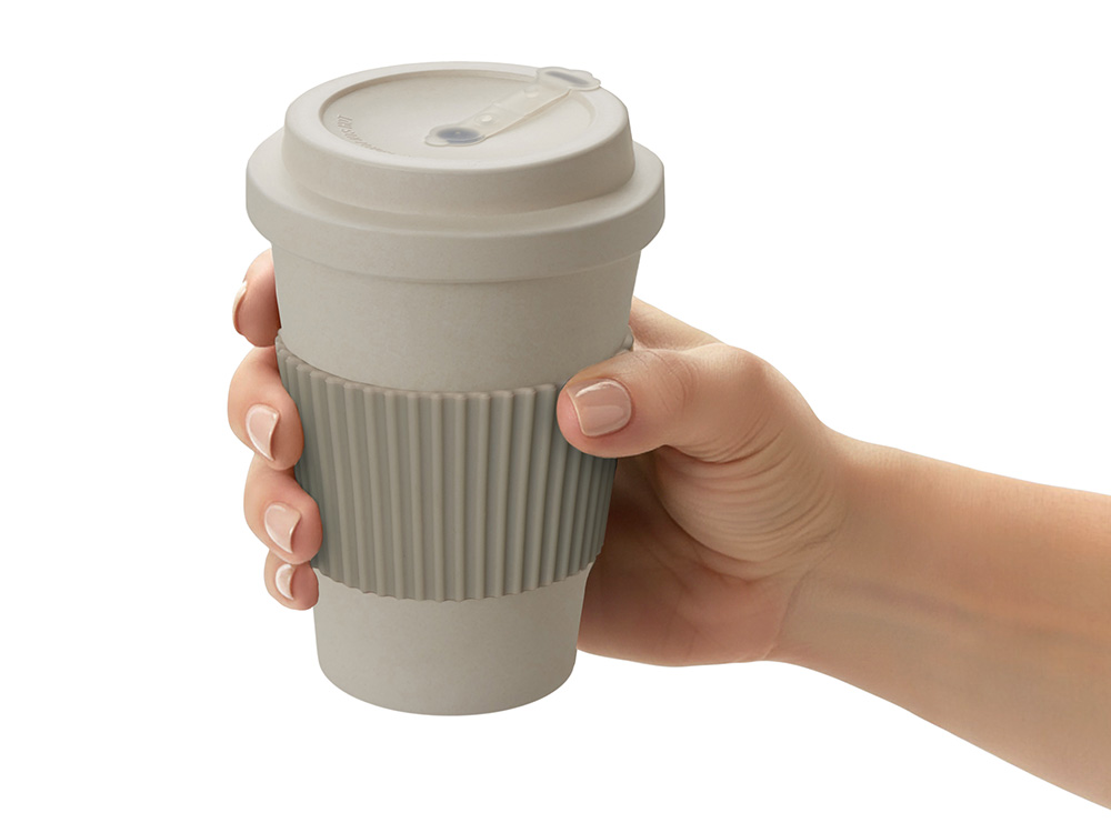 Термокружка Muffin из натуральных волокон, бежевый-5