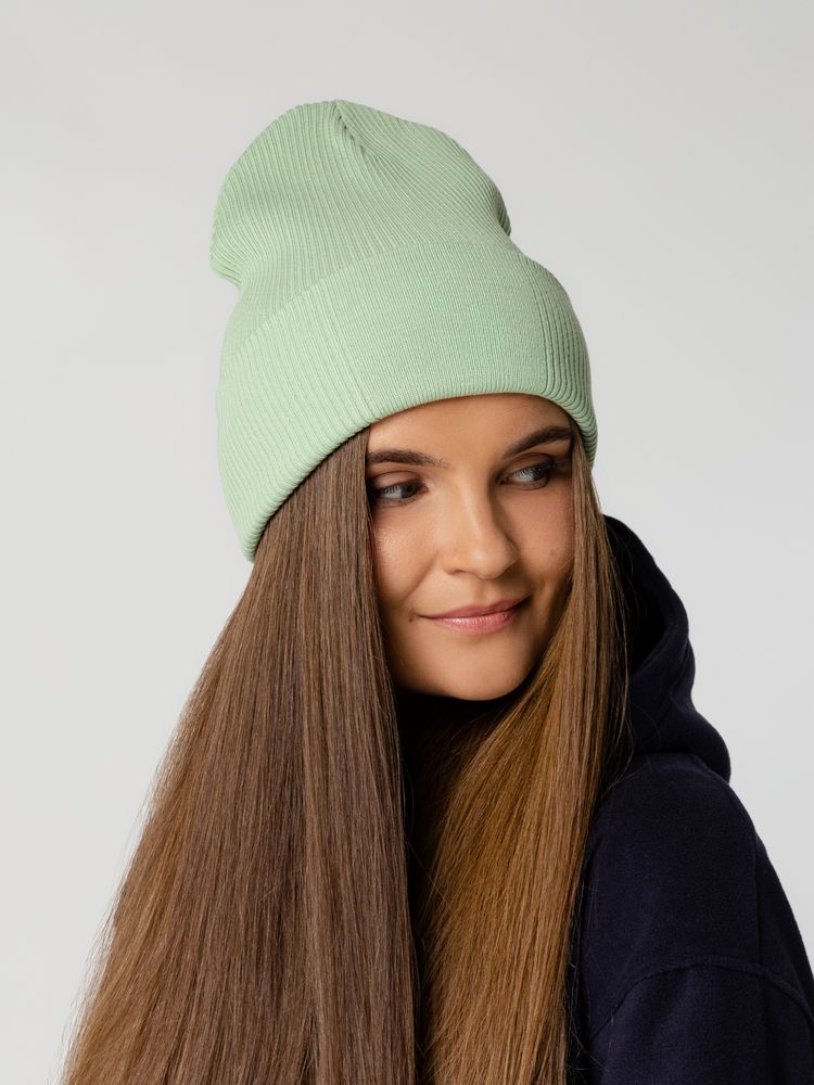 Шапка Real Rib, зеленая (мятная)-4