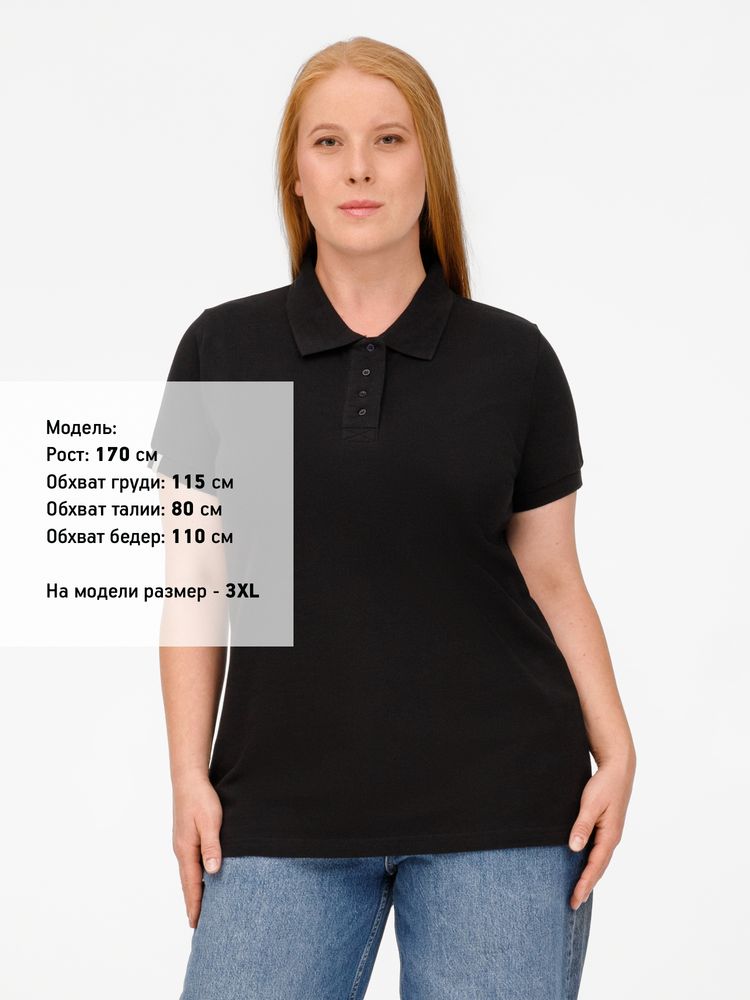 Рубашка поло женская Virma Premium Lady, черная-7
