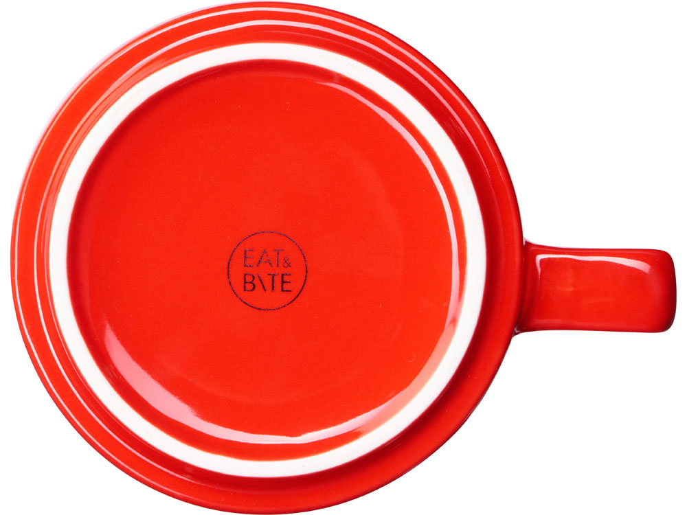 Набор чашка с бамбуковым блюдцем Sheffield, красный-3