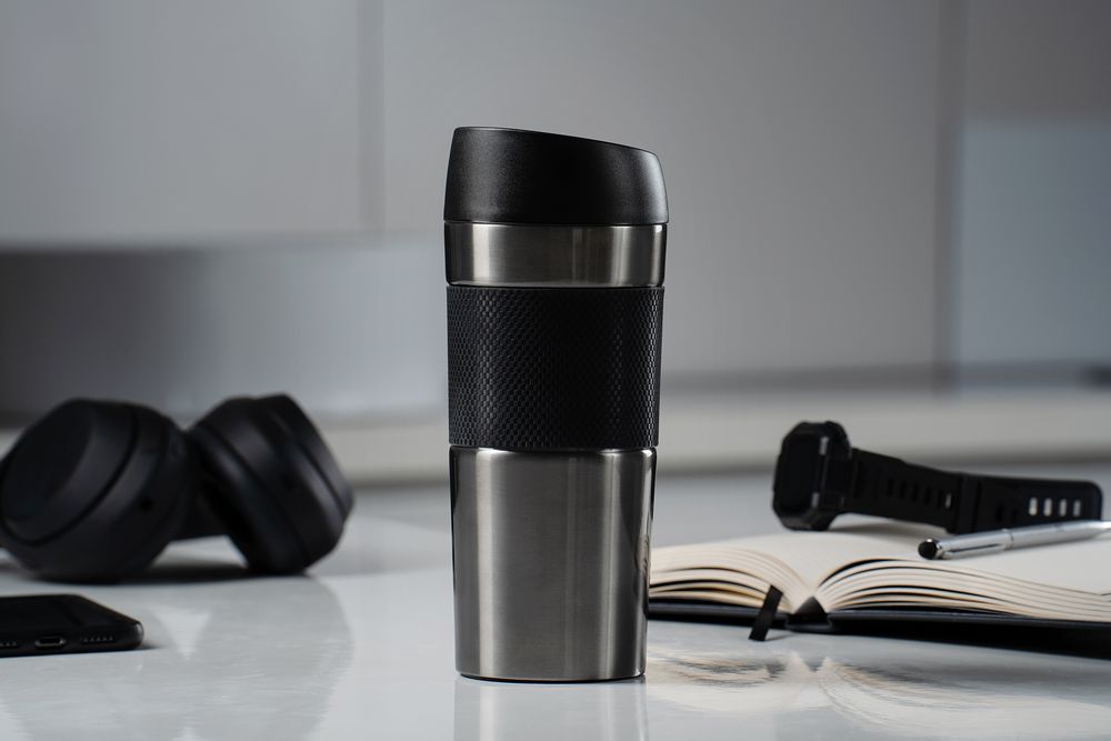 Термостакан Solingen Grip, серо-стальной-5