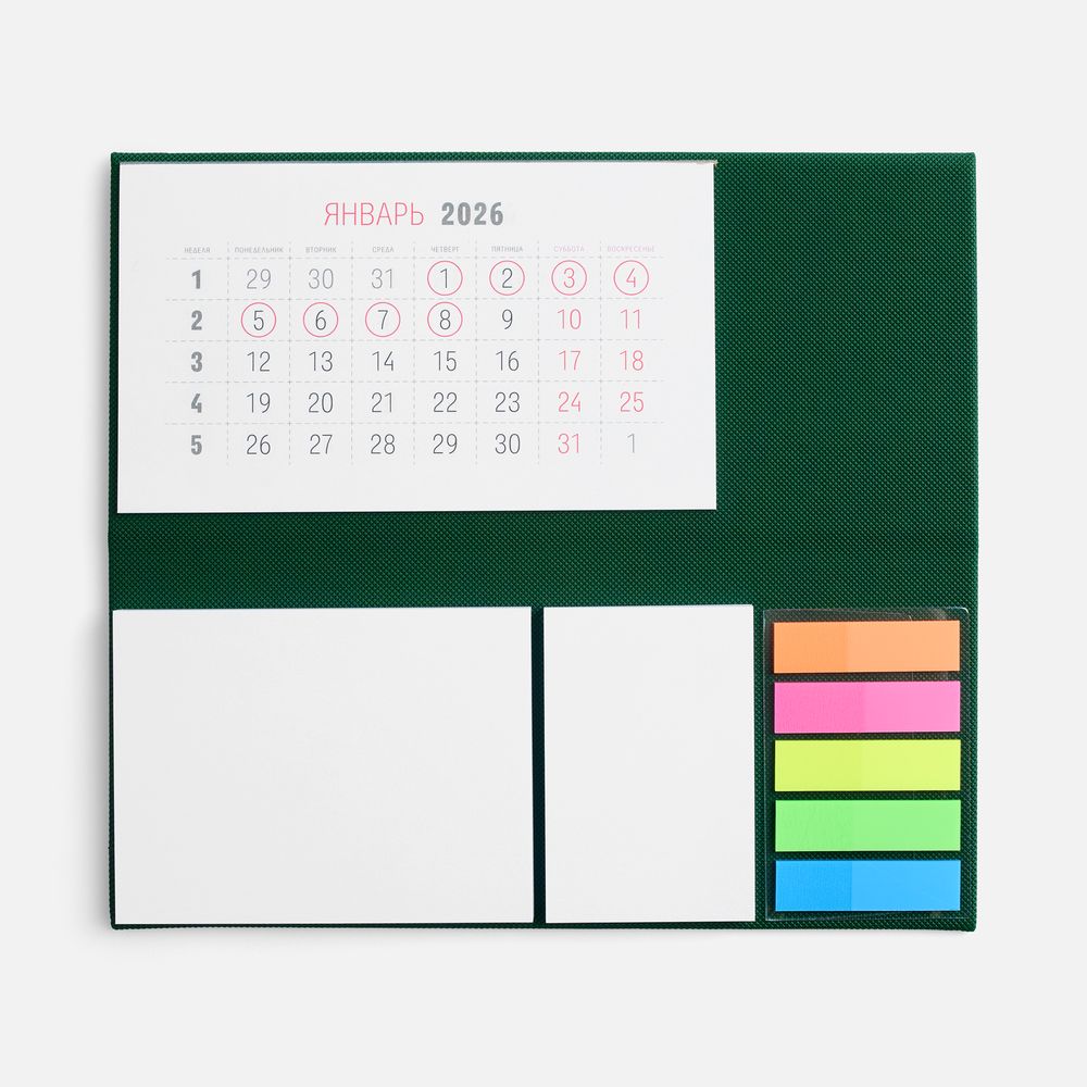 Календарь настольный Grade, зеленый-1