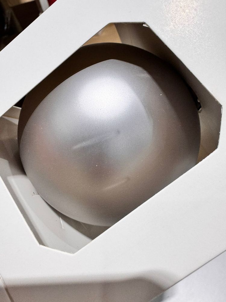 Оформительский шар Finery, 8 см, матовый серебристый-3