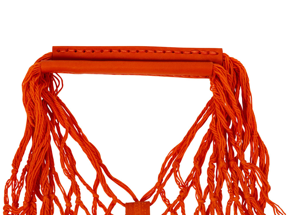 Авоська Dream М old style 15 литров с кожаными ручками, оранжевый (5)-1