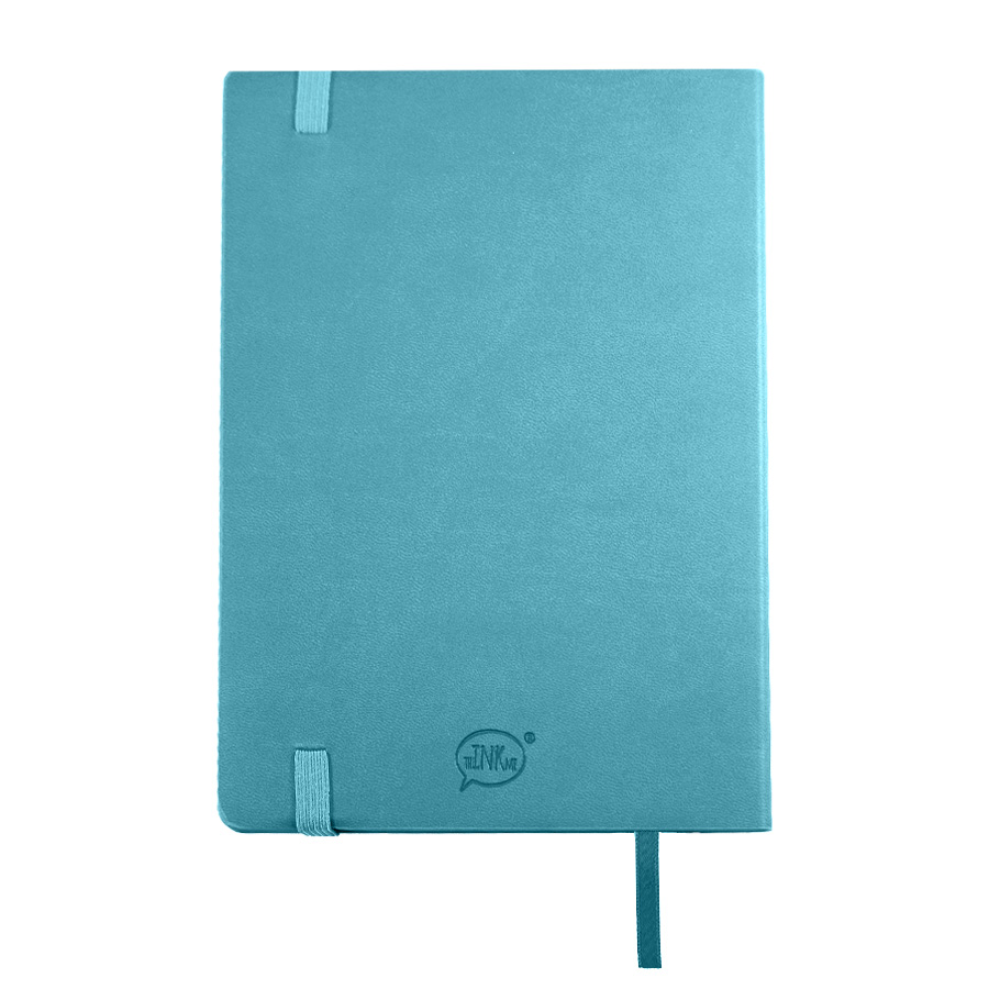 Бизнес-блокнот "RILY", формат А5,  бирюзовый, блок в точку, бирюзовый-2