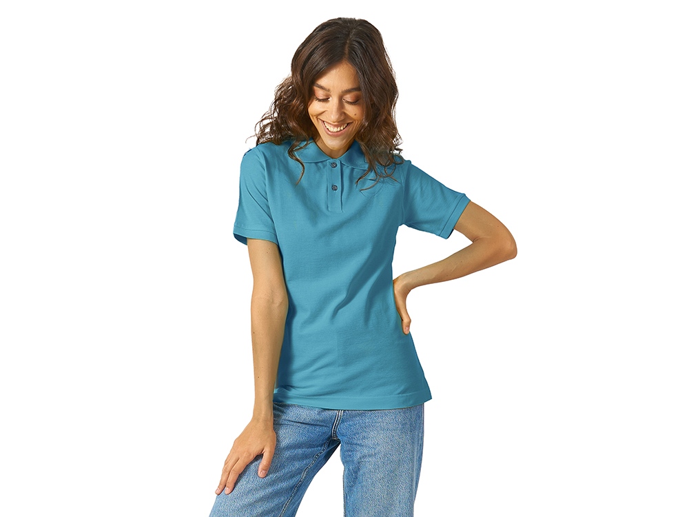 Рубашка поло Boston 2.0 женская, лазурный-1