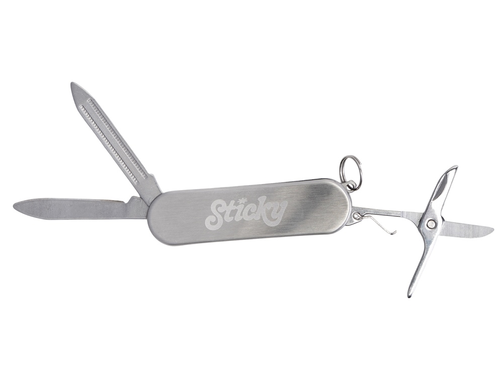 Мультитул-складной нож 3-в-1, металлик (гравировка)-0