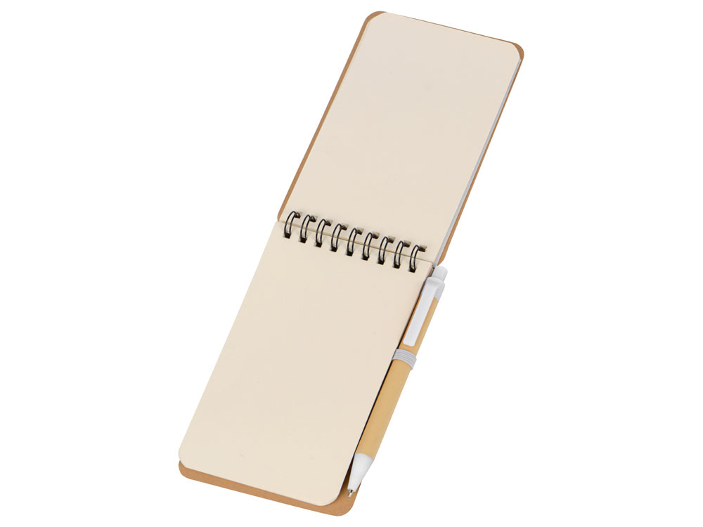 Набор канцелярский с блокнотом и ручкой Masai, белый-2