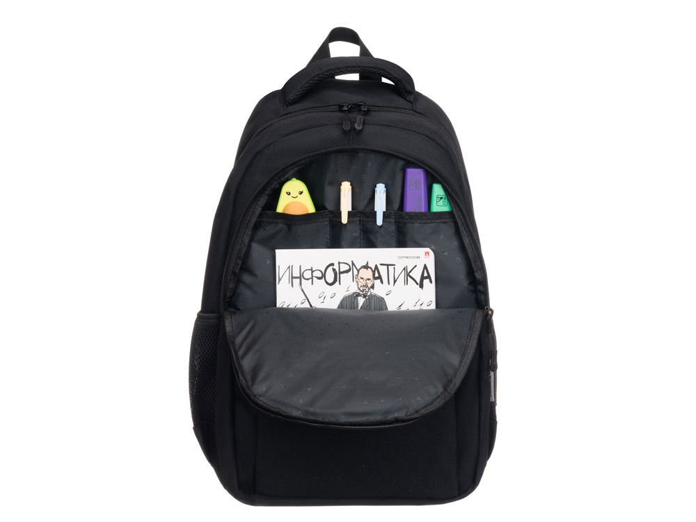 Рюкзак TORBER КЛАСС, черный, полиэстер 900D, 45 x 30 x 18 см + Мешок для сменной обуви в подарок!-6